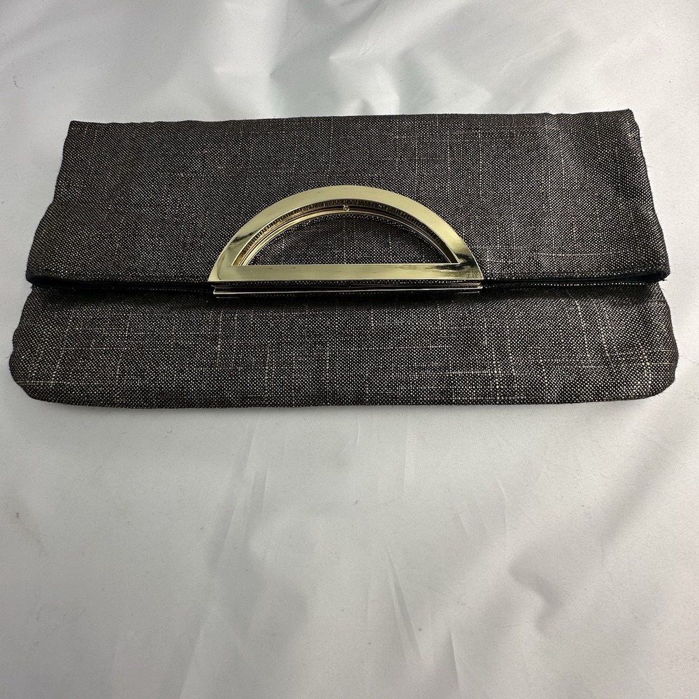 Womens  Gold clutch purse with magnetic closure
